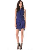 3.1 Phillip Lim Tie Waist Dress with Collar - Lyst