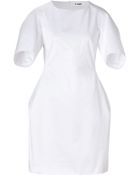 Jil Sander White Cotton Tulip Dress - Lyst