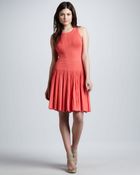 Milly Josephine Pleated Knit Dress - Lyst