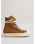 Rick Owens Suede High Top Sneakers - Lyst