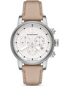 Burberry Leather Strap Chrono Watch 42mm - Lyst