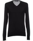 Dolce & Gabbana V-Neck Long Sleeve Top - Lyst