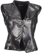 Emporio Armani Leather Outerwear - Lyst