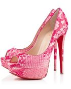 Christian Louboutin Lady Peep Platform Pumps - Lyst