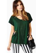 Nasty Gal Slash Tee - Lyst