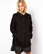 ASOS Collection Asos Aline Button Coat - Lyst