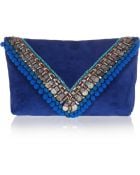 Matthew Williamson Embellished Suede Clutch - Lyst
