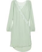 By Malene Birger Lace Trimmed Wrap Effect Dress - Lyst