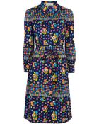 Lanvin Vintage Floral Print Shirt Dress - Lyst
