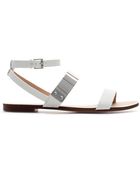 Zara Flat Metal Sandal - Lyst