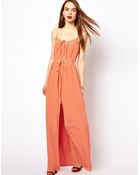 French Connection Silk Maxi Dress with Thigh Split - Lyst