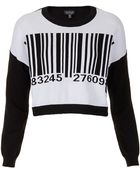 Topshop Knitted Barcode Motif Jumper - Lyst
