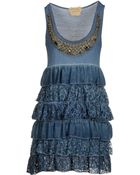Vintage Jewels Short Dress - Lyst