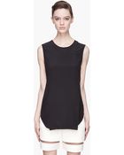 Alexander Wang Black Overlapping Paneled Silk Tank - Lyst