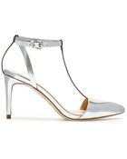Zara Laminated Highheel Sandals with Ankle Straps - Lyst