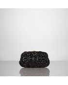 Ralph Lauren Satin Rosette Clutch - Lyst