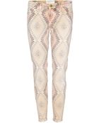 Current/Elliott The Stiletto Print Skinny Jeans - Lyst