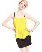 Rachel Rachel Roy Spaghettistrap Pleated Tank - Lyst
