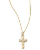 Kc Designs Diamond Hammered Cross Pendant Necklace - Lyst