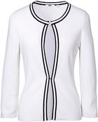 Uniqlo Women Milano Rib Collarless 34 Sleeve Jacket - Lyst