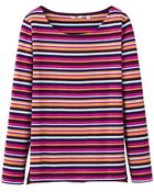 Uniqlo Women Striped Boat Neck Long Sleeve Tshirt C - Lyst