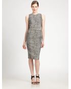 Antonio Berardi Belted Printed Dress - Lyst