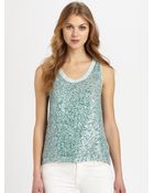 Diane von Furstenberg Emilia Sequin Racerback Top - Lyst