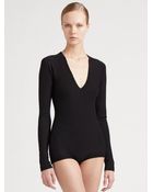 Donna Karan New York Longsleeve Bodysuit - Lyst