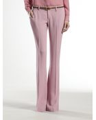 Gucci Satin Bubblegum Skinny Flare Pants - Lyst