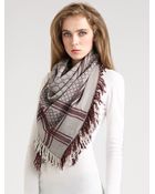 Gucci Woolsilk Gg Pattern Shawl - Lyst