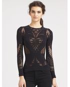 McQ by Alexander McQueen Mesh Top - Lyst