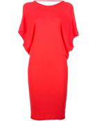 MSGM Draped Open Back Dress - Lyst