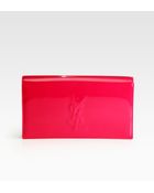 Saint Laurent Belle De Jour Patent Leather Clutch - Lyst