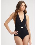 Zimmermann Onepiece Plungefront Swimsuit - Lyst