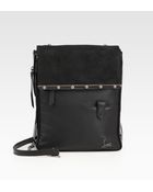 Christian Louboutin Edie Suede and Leather Shoulder Bag - Lyst