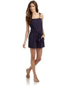 French Connection Horseshoe Print Short Jumpsuit - Lyst