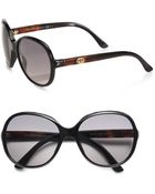 Gucci Oversized Round Plastic Sunglasses - Lyst