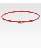 Miu Miu Cinture Skinny Leather Belt - Lyst