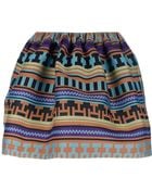 MSGM Aztec Print Skirt - Lyst