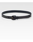 Prada Skinny Madras Leather Belt - Lyst