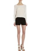 Vince Raglan Silk Trim Sweater - Lyst