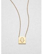 Jennifer Zeuner Hamsa Pendant Necklace - Lyst
