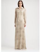 Raoul Pleated Print Silk Maxi Dress - Lyst