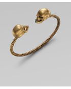 Alexander McQueen Twin Skull Bracelet - Lyst