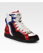 DSquared2 Leather Hightop Sneakers - Lyst