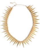 Noir Jewelry 18karat Goldplated Spike Necklace - Lyst