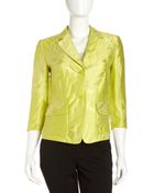 Lafayette 148 New York Sally Palm-Leaf-Jacquard Jacket - Lyst