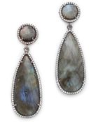 One By Crown Double Drop Earrings - Lyst