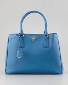 Prada Saffiano Lady Tote Bag Blue - Lyst
