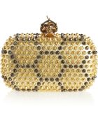 Alexander McQueen The Skull Studded Leather Box Clutch - Lyst